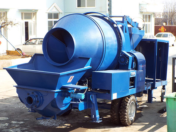 concrete pump with mixer