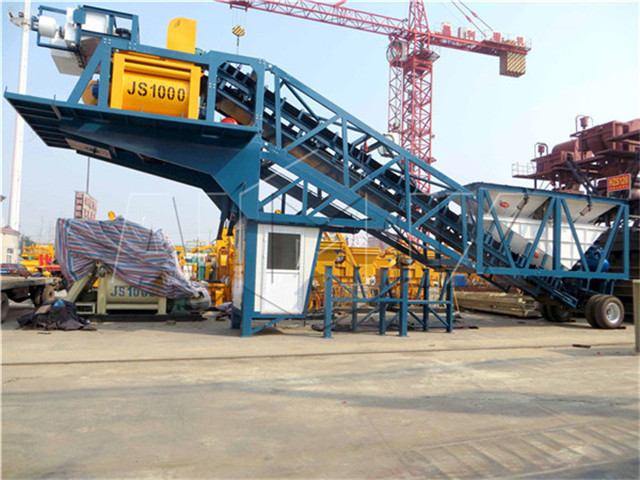 Mobile concrete mixing plant price