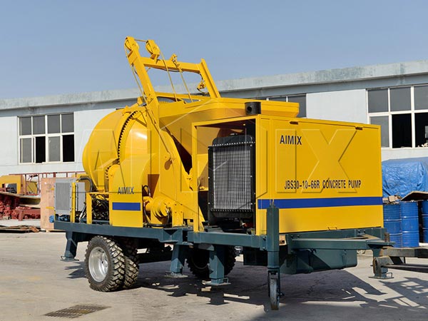 concrete mixer with pump