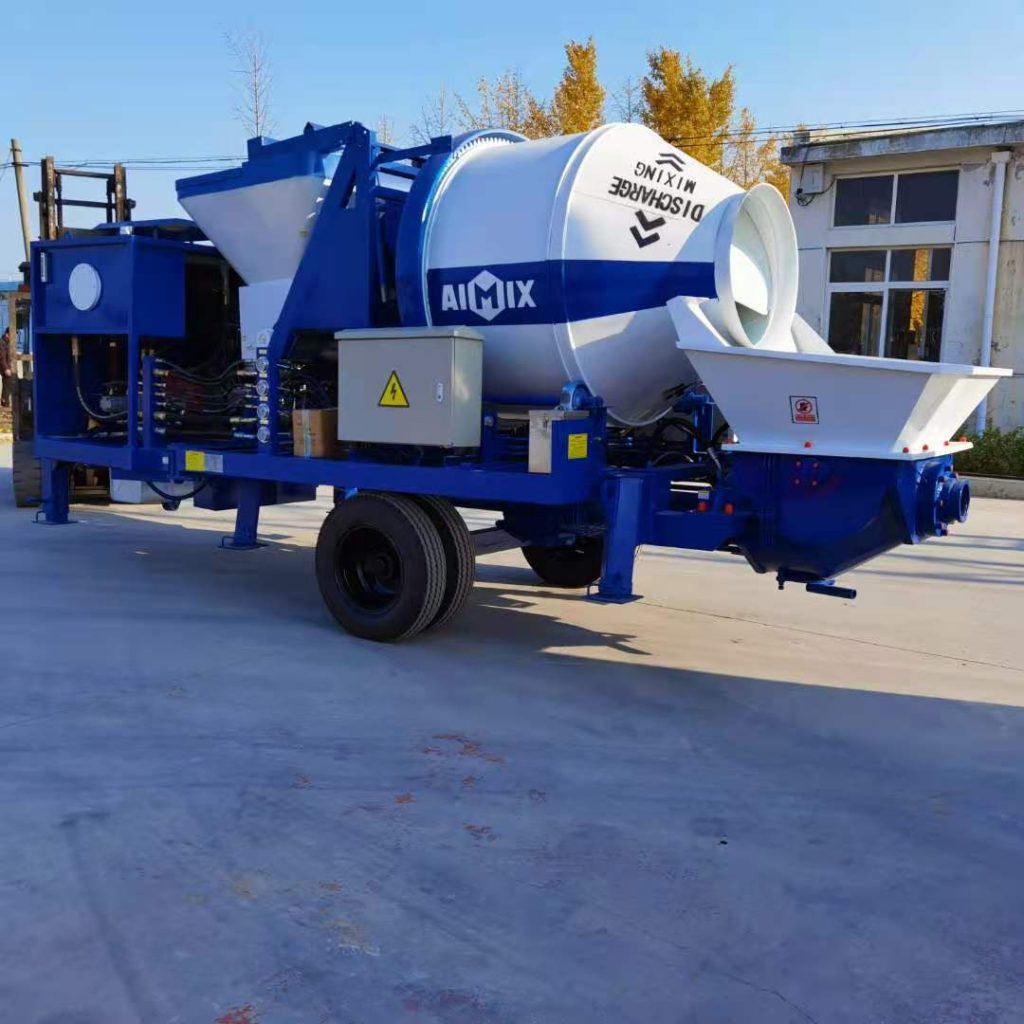 concrete pump with mixer