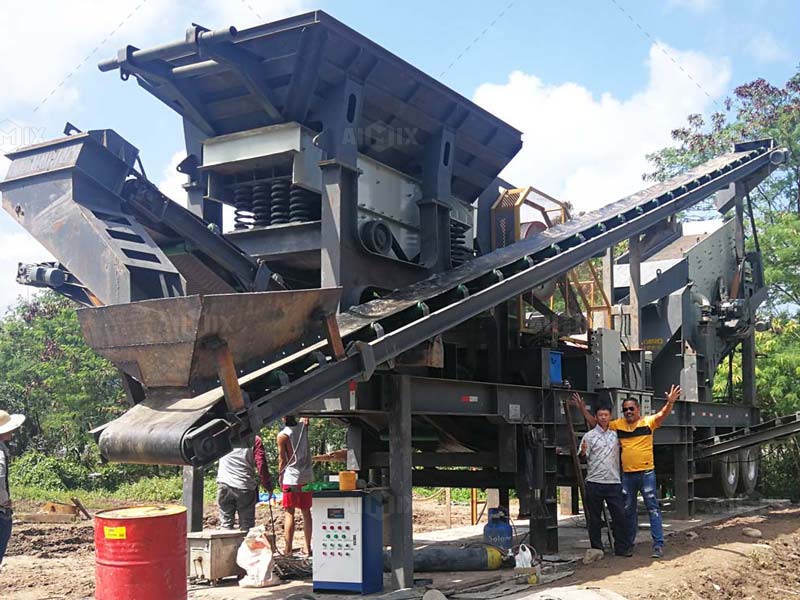 Mobile Stone Crushing Plant On site