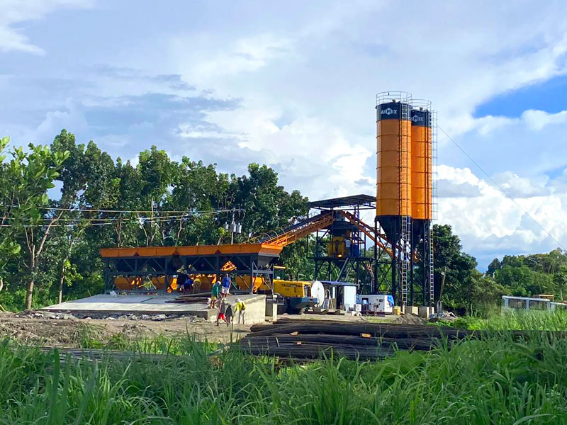 AJ-60 wet mix concrete batching plant