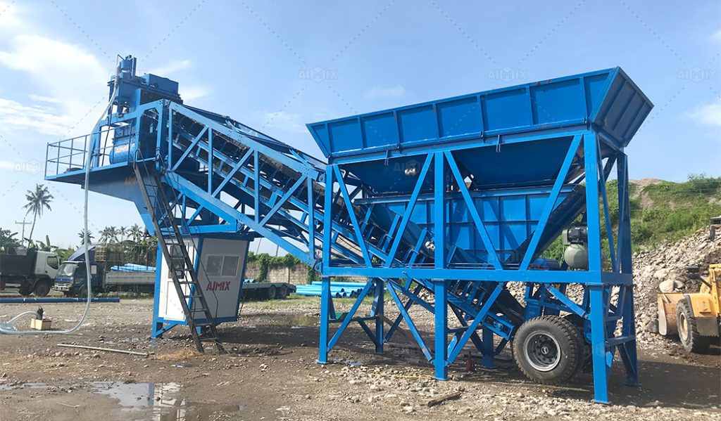 35m3 mobile concrete batch plants for sale