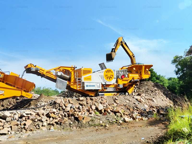 mobile plant for construction waste processing